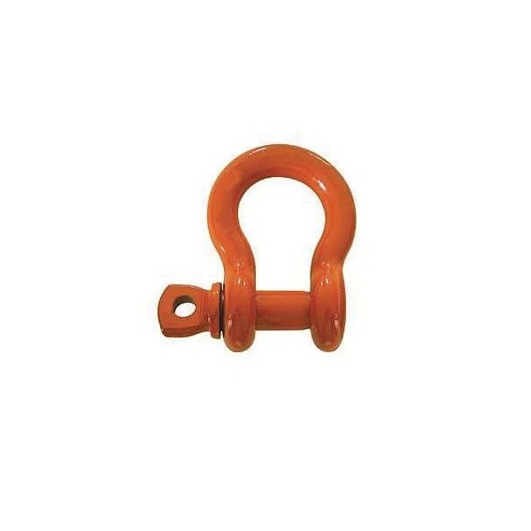 Super Strong Anchor Shackle, 3 Ton Load, 12 In, 063 In Screw Pin, SelfColored